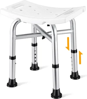 Shower Chair for Inside Shower(500lb), FSA/HSA Eligible 5 Height Adjustable Shower Stool, Shower Seats for Adults, 3-Minute Quick Assembly, Heavy Duty Shower Bench for Inside Shower to Sit on