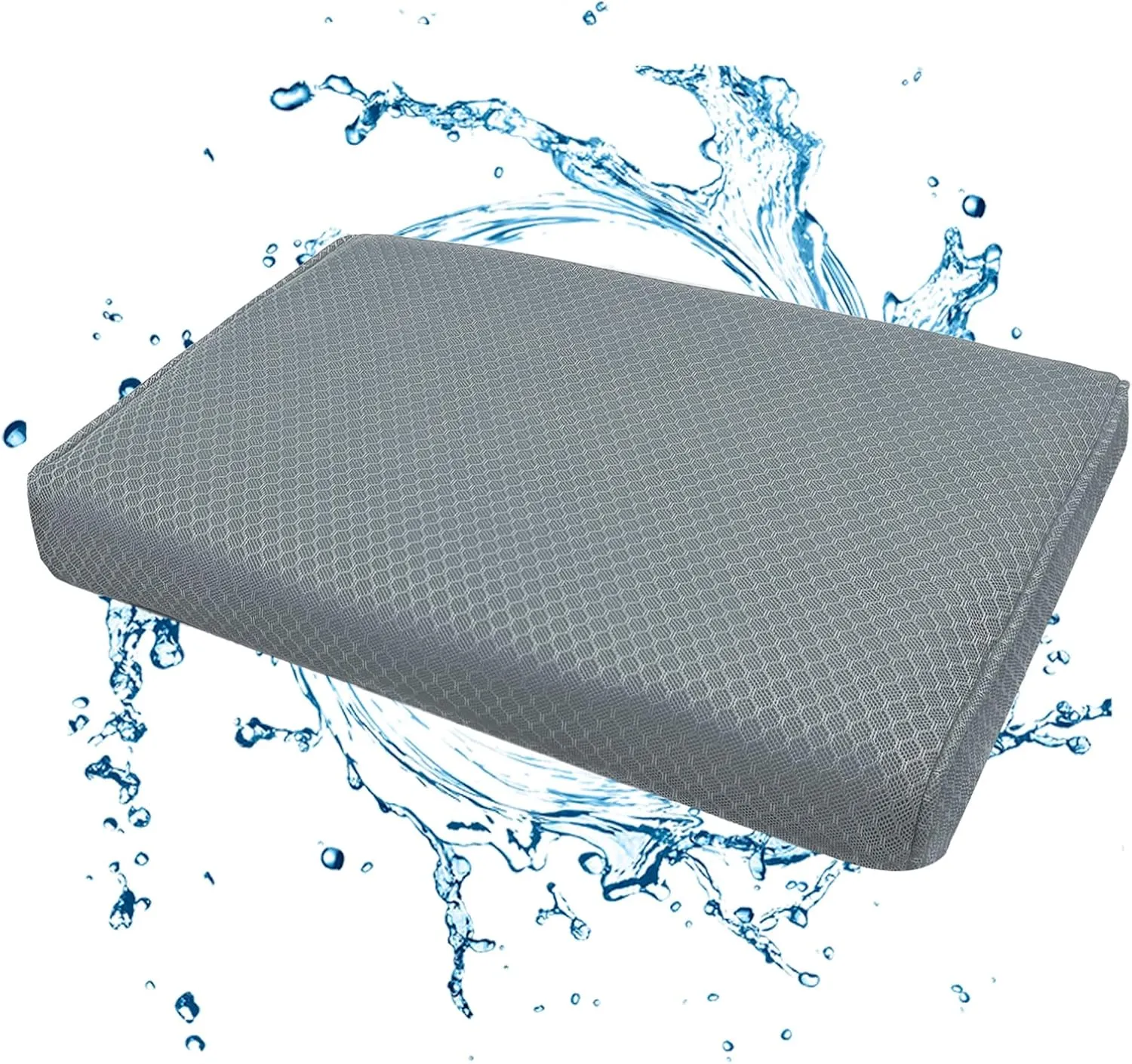 Shower Seat Cushion, Shower Chair Cushion for Transfer Benches in Bathtub, Cushion for Sauna, 3D Mesh Pad with Hook, Slip-Resistant, Design for Elderly, Senior, Handicap Disabled