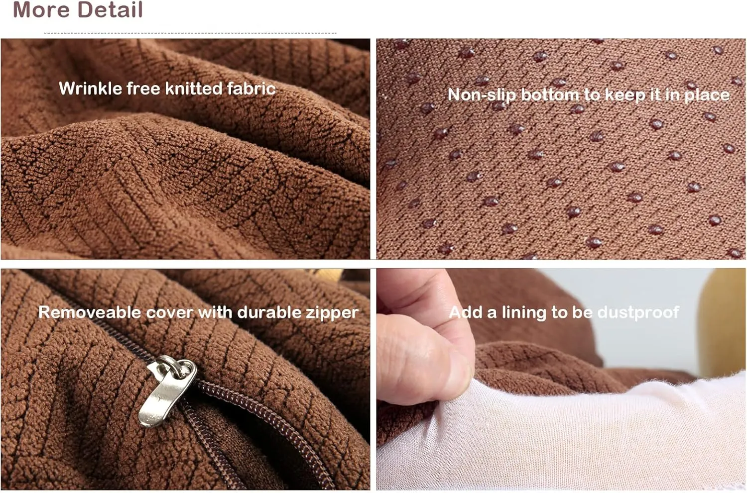 Sigmat Recliner Cushion for Elderly with Memory Foam 20x20x3 Inches Large Square Seat Cushion for Recliner Chair, Floor Pillow, Truck Seat Cushion Coffee