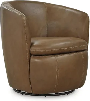 Signature Design by Ashley Kierreys Swivel Chair, 31.25" W x 29" D x 31.63" H, Light Brown