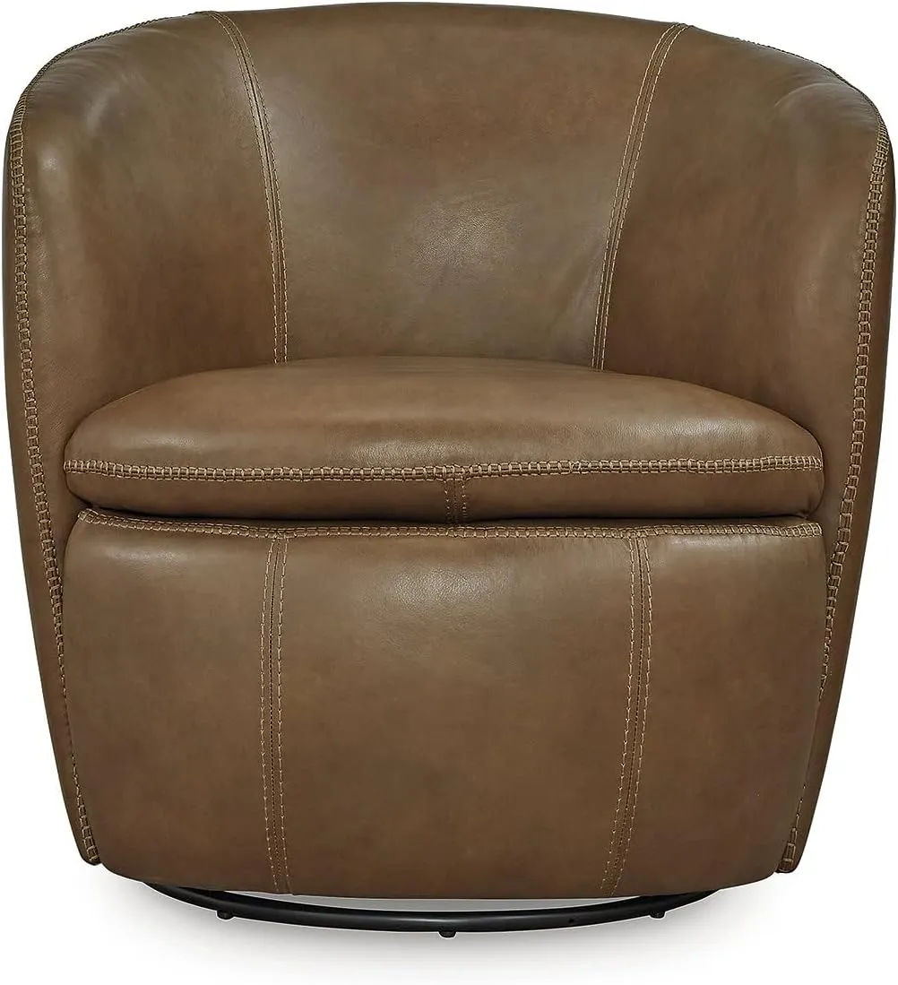 Signature Design by Ashley Kierreys Swivel Chair, 31.25" W x 29" D x 31.63" H, Light Brown