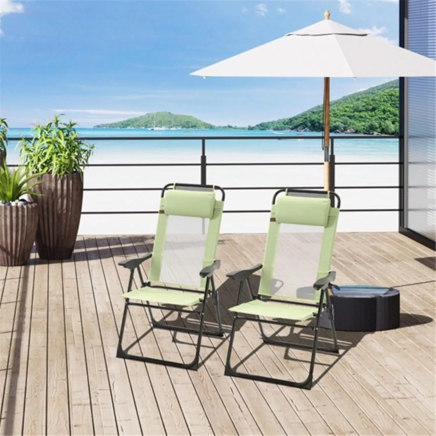 Single Beach Chair Outdoor Leisure Chair Folding Chair Camping Chair Reclining Chair Outdoor Scenery Chair, Suitable for Outdoor Camping