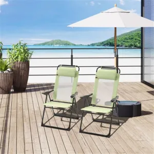 Single Beach Chair Outdoor Leisure Chair Folding Chair Camping Chair Reclining Chair Outdoor Scenery Chair, Suitable for Outdoor Camping