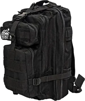 Sirius Tactical Backpack - 30L Capacity - Heavy Duty 900D Polyester - Hunting, Hiking or Camping Backpack – Military Backpack (Black)