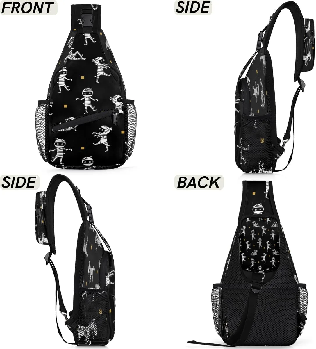 Sling Bag for Women Men Chest Shoulder Backpack Multipurpose Crossbody Bag Lightweight Travel Hiking Daypack