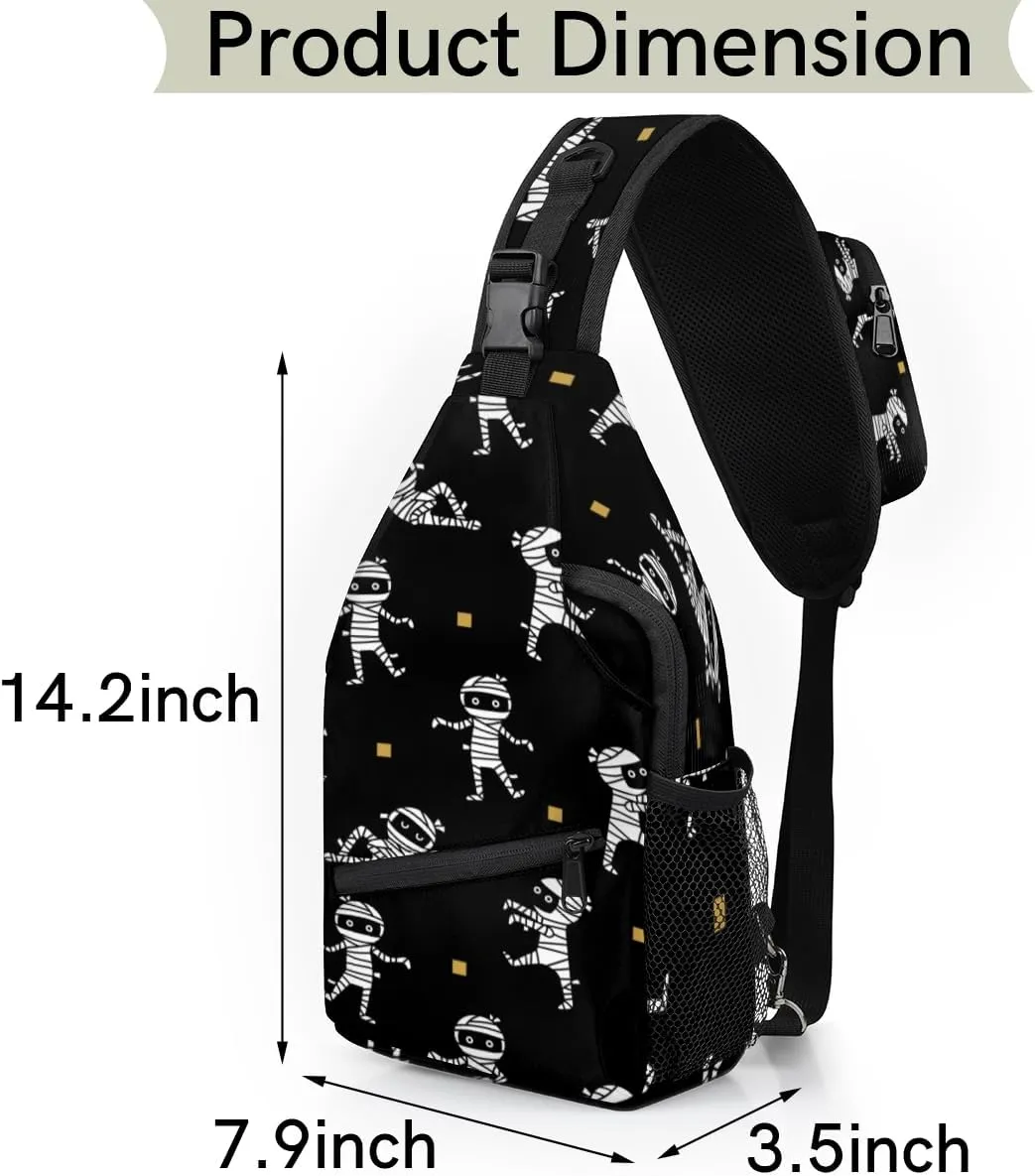 Sling Bag for Women Men Chest Shoulder Backpack Multipurpose Crossbody Bag Lightweight Travel Hiking Daypack