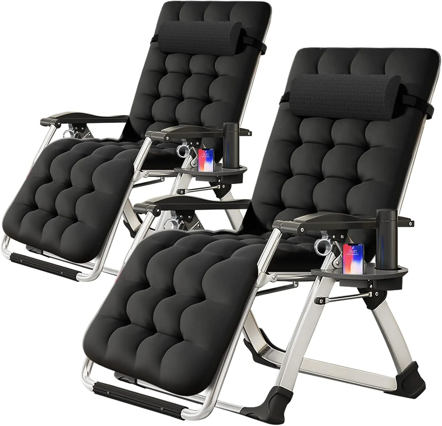 Slsy Zero Gravity Chair, Reclining Lounge Chair with Removable Cushion & Tray for Indoor and Outdoor, Patio Recliner Folding Reclining Chair