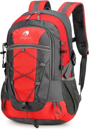 Small Hiking Backpack, 25L Hiking Bag, Lightweight Backpack, Waterproof Day Pack, Outdoor Daypack for Men Women, Red