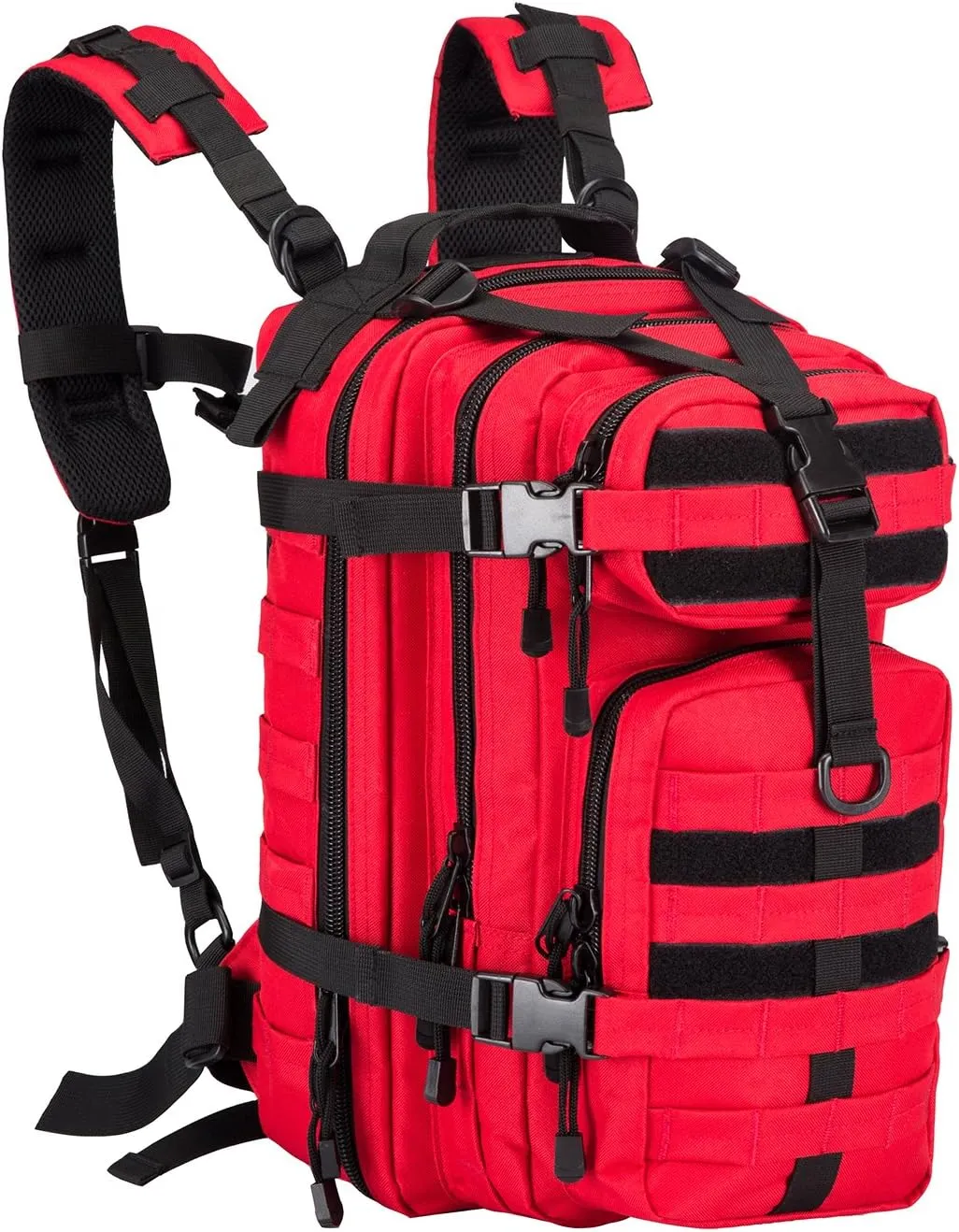 Small Military Survival Backpack Tactical Hydration backpack for Hiking Riding (RED)