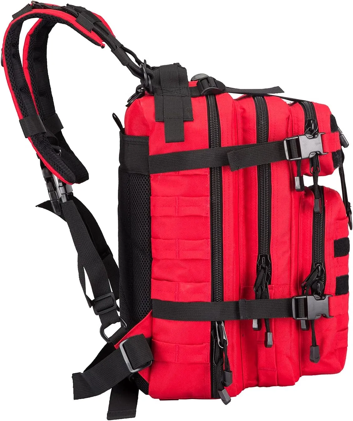 Small Military Survival Backpack Tactical Hydration backpack for Hiking Riding (RED)