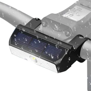 Smart Bicycle Front Light - Solar Powered LED Headlight Flashing Light for Cycling Safety