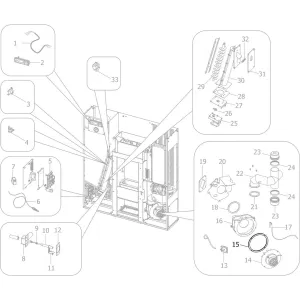 Smoke fan gasket - MCZ Active   Stove - MCZ