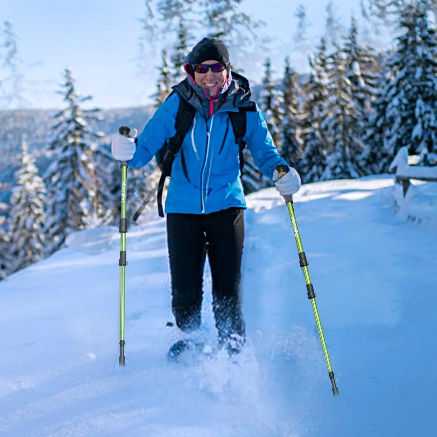 Snowshoes,Lightweight Aluminum Frame,13-Point Heavy Duty Crampons,UV Shoe Decking, and Ratchet System for Secure Fit Complete with Carry Bag for Convenient Storage and Travel