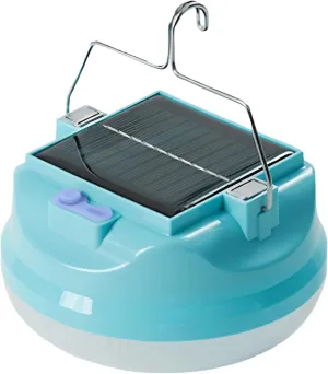 Solar Camping Lamp with 6000Mah Rechargeable Battery, Abs Construction, Touch Switch for Outdoor and Emergency Use