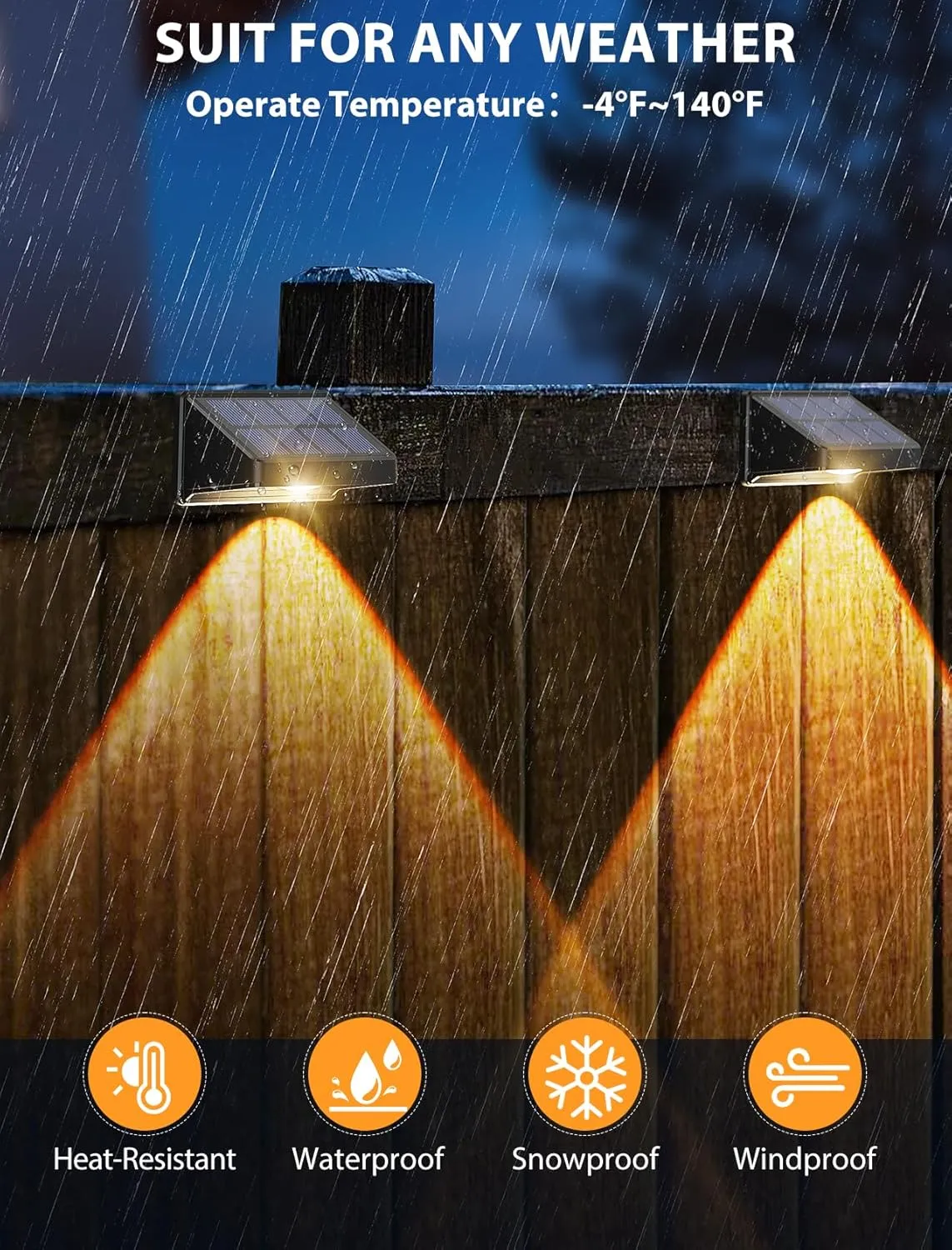 Solar Fence Lights, Warm White & Neutral White & Cool White 3 Modes, Bright Led Powered Lights Outdoor Waterproof Dusk to Dawn Solar Deck Light for Backyard/Railing/Wall/Step/Patio/Porch（12 Pack）