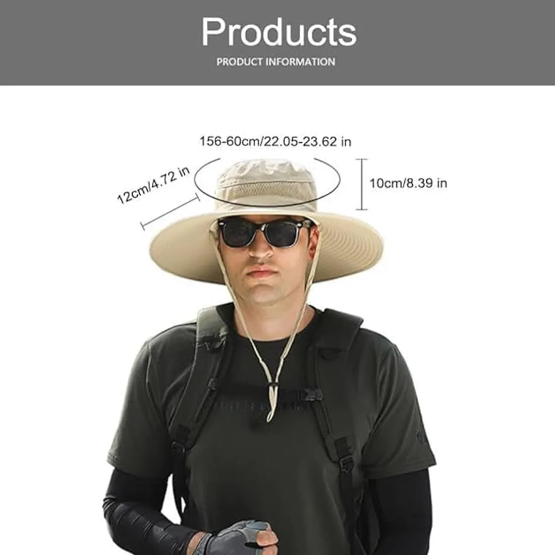 Solar Panel Fan Hat – Lightweight Wide Brim Hat with Dual Solar Powered Fans, USB Rechargeable, Sun Protection
