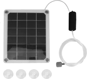 Solar Pond Aerator Water Proof 20W Noiseless Solar Aquarium Air Pump with Air Bubble Stones for Fishpond (Without Power Storage Function)