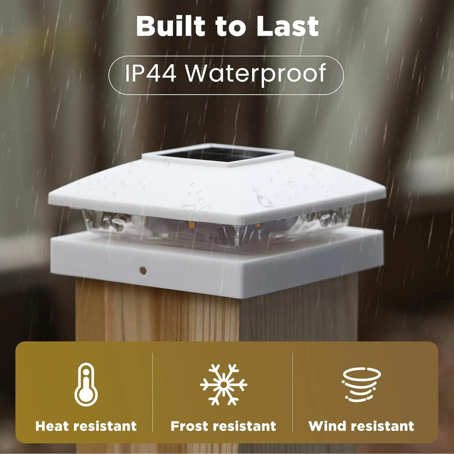 Solar Post Cap Lights Outdoor 12pack, White Waterproof Solar Powered Deck Fence Post Lights Fit 4x4 Wood/Vinyl Posts, Bright Warm White Solar Post Lights Decorate Deck, Patio, Porch, Fence