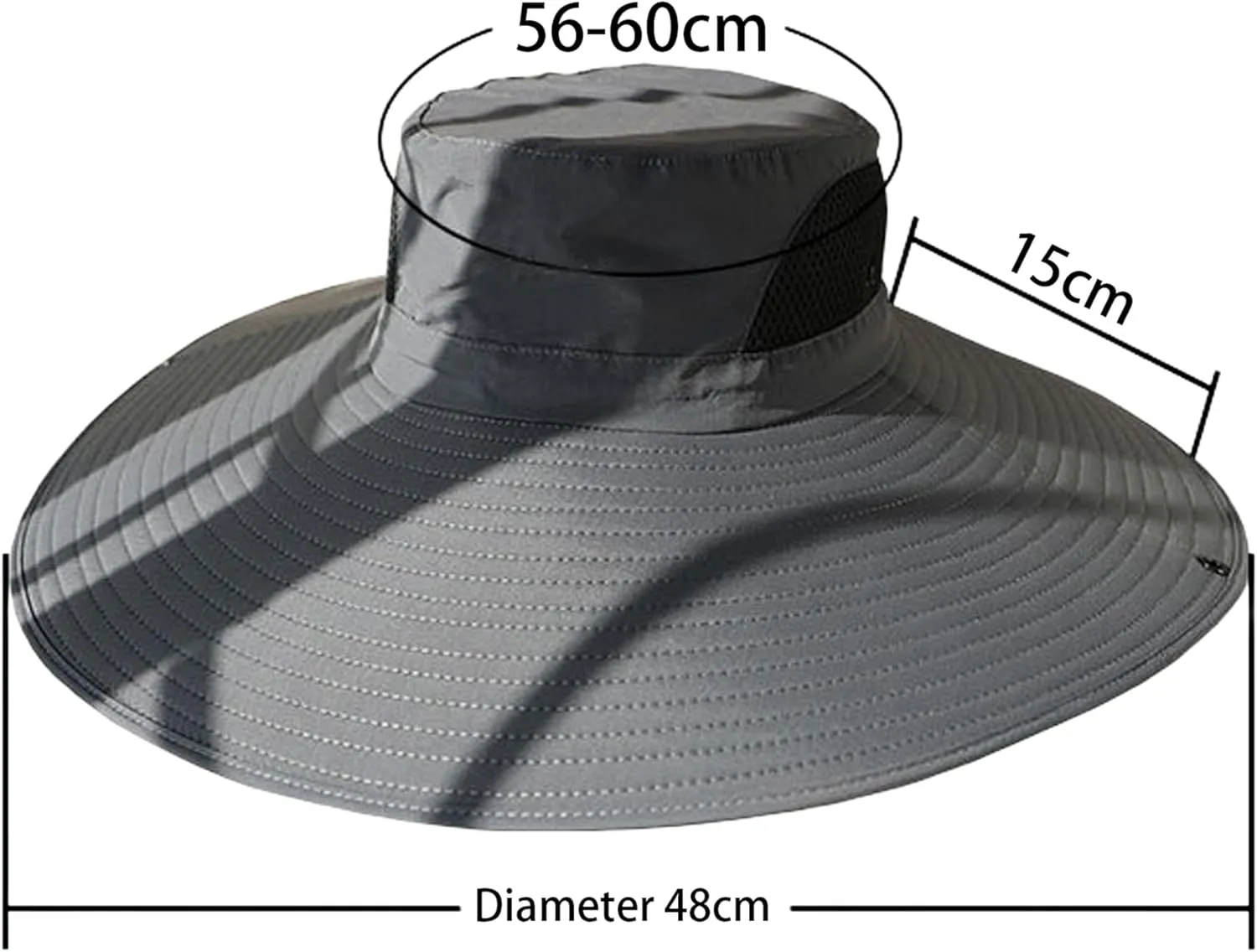 Solar Powered Fan Cooling Hat – for Outdoor Work and Fishing, Wide Brim Solar Fan Outdoor Fishing Hat for Travel
