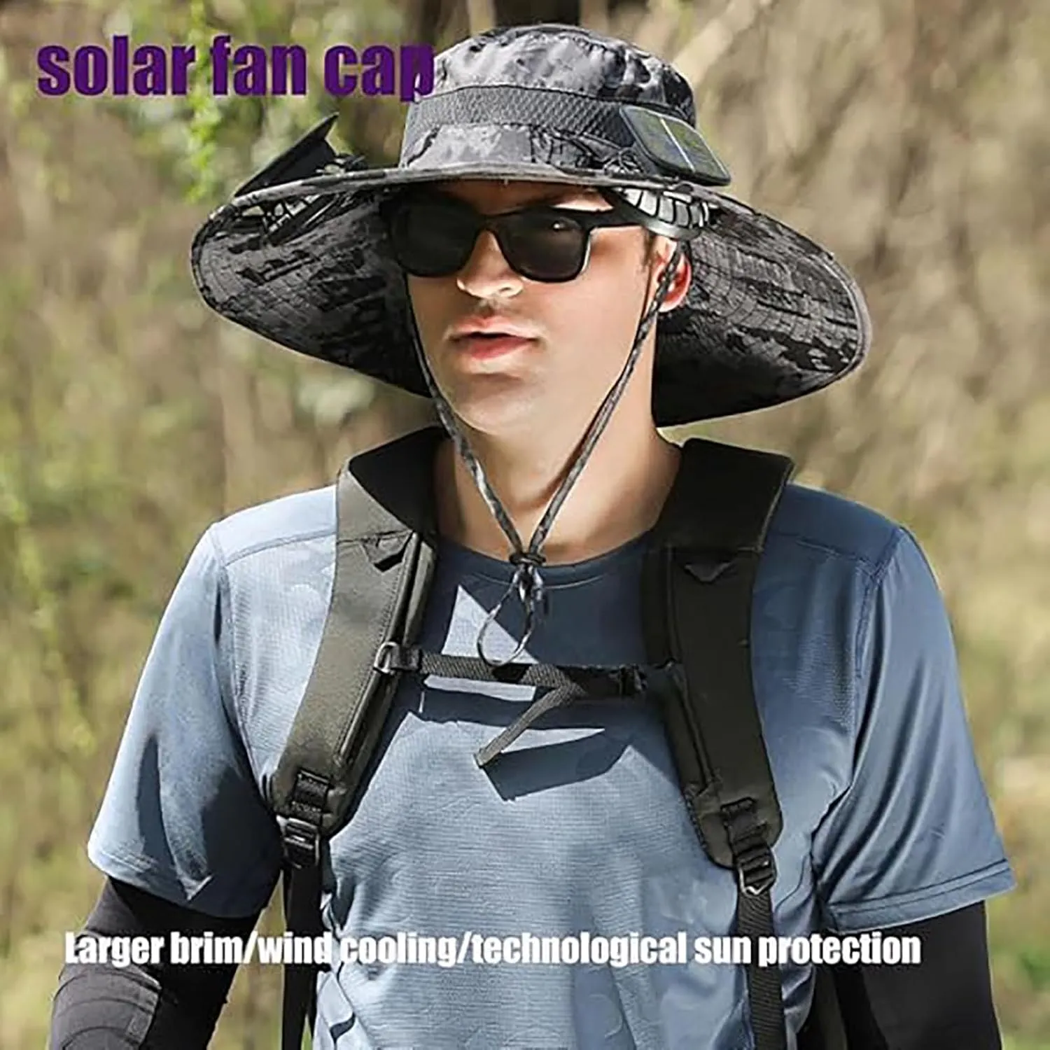 Solar Powered Fan Cooling Hat–for Outdoor Work and Fishing, Fishing Hat with Built in Fan,Solar Fan Fishing Hat for Men