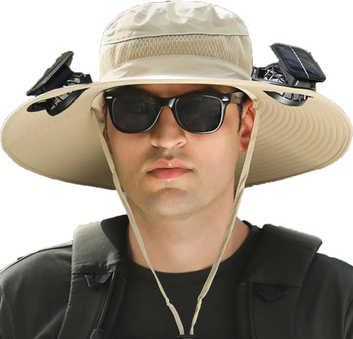 Solar Powered FanHat, Solar Fan Hat with Fans Solar Power, Outdoor Wide Brim Sun Hat with Solars Fan