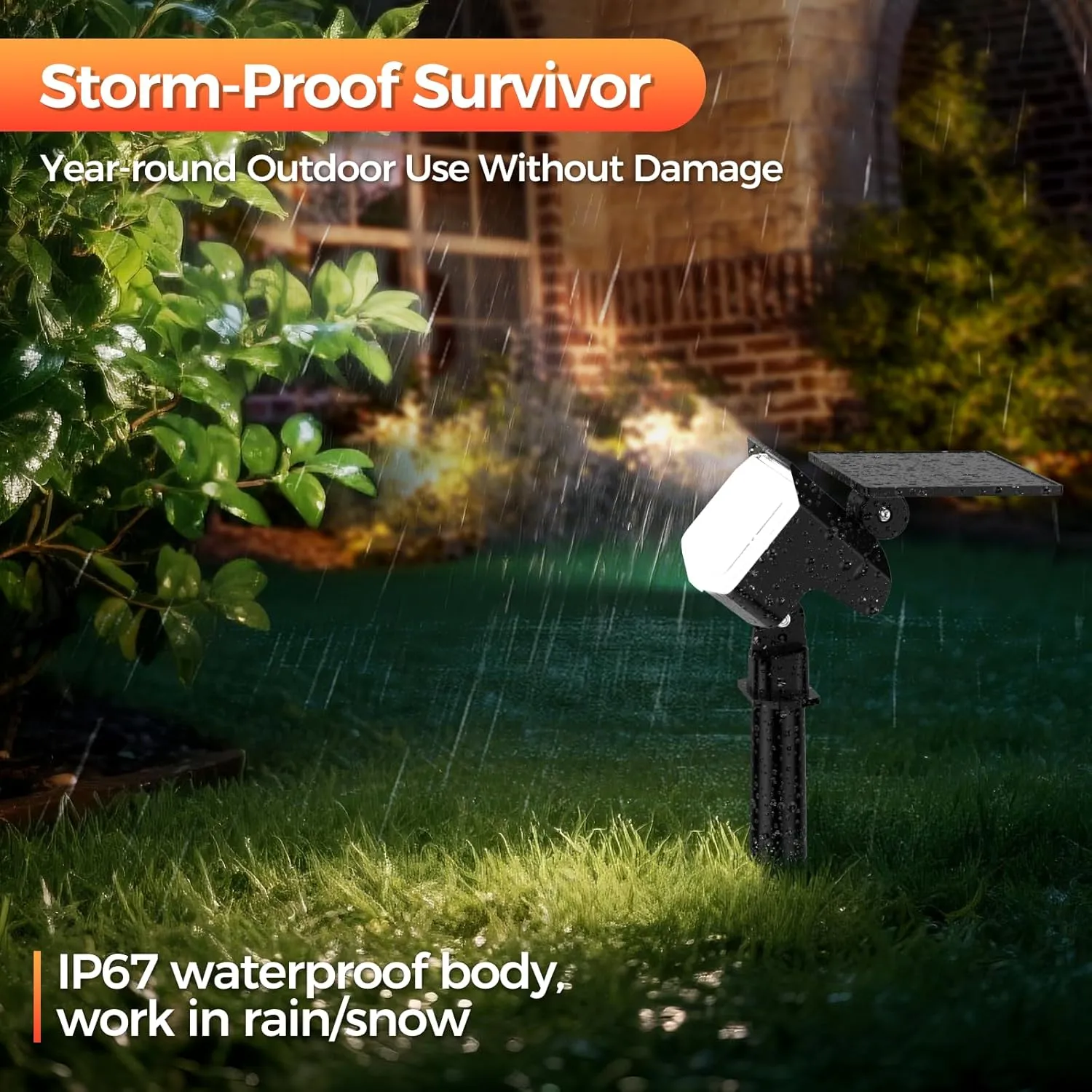 Solar Spot Lights Outdoor, 92 LEDs Landscape Lighting with 3 Lighting Modes and Auto On/Off, IP67 Waterproof Spotlights, Outdoor Solar Lights for Yard Garden, 2 Pack (Cool White)