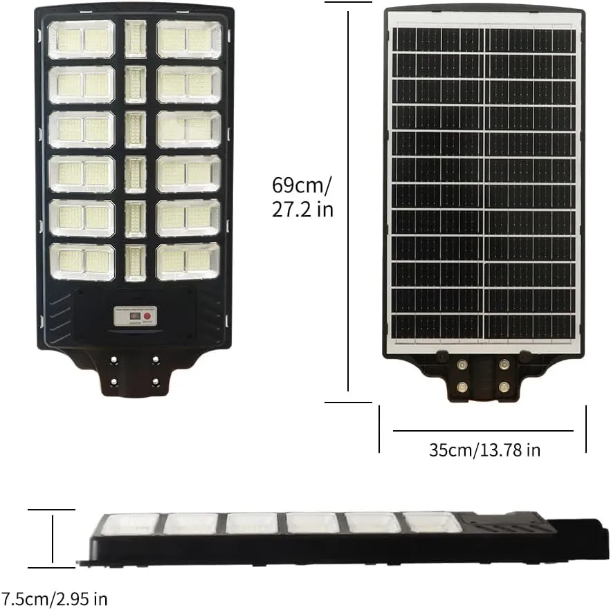 Solar Street Light Large Commercial - Outdoor Heavy Duty Big Bright Waterproof high Powered 8000w