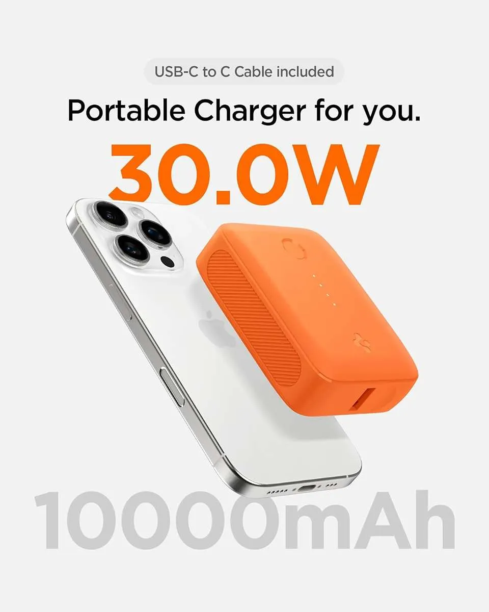 Spigen ArcPack 10000mAh Power Bank,30.0W Fast Charging, 1 USB-C Port - Spigen Orange