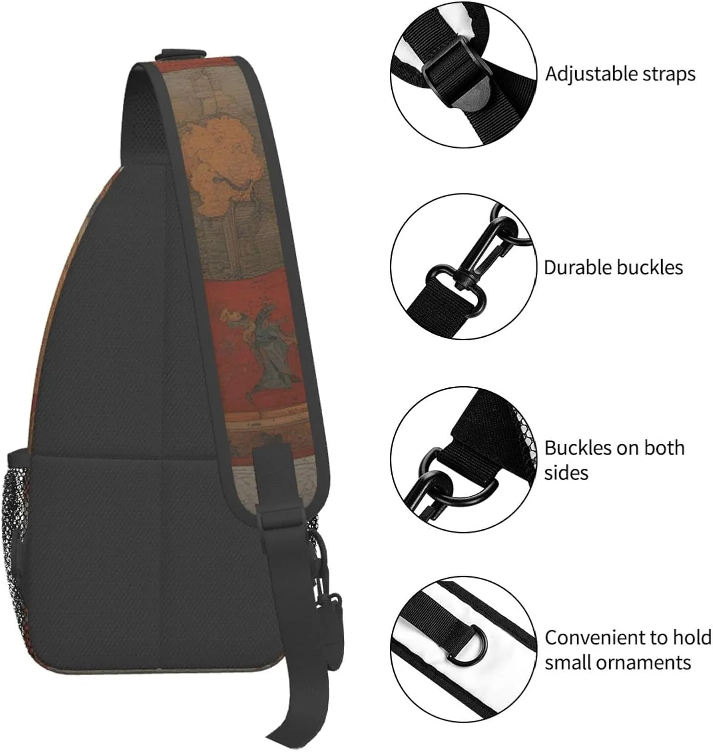 SSIMOO Karates Versatile Travel Hiking Backpack-Perfect For Outdoor Cycling,Chest Shoulder Bag