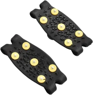 Stainless Steel Micro Spike Crampons Ice Snow Grips 1 Pair Snow Walk Traction Cleats Ice Cleats Traction Anti-Slip Shoes Ice Gripper for Walking,Jogging, Climbing and Hiking