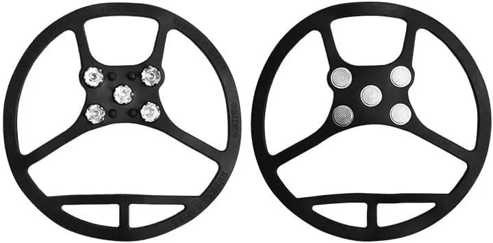 Stainless Steel Micro Spike Crampons Ice Snow Grips 1 Pair Snow Walk Traction Cleats Ice Cleats Traction Anti-Slip Shoes Ice Gripper for Walking,Jogging, Climbing and Hiking