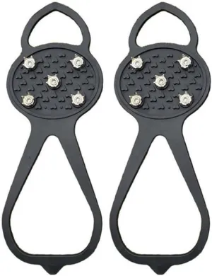 Stainless Steel Micro Spike Crampons Ice Snow Grips 1 Pair Snow Walk Traction Cleats Ice Cleats Traction Anti-Slip Shoes Ice Gripper for Walking,Jogging, Climbing and Hiking