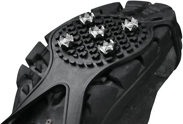 Stainless Steel Micro Spike Crampons Ice Snow Grips 1 Pair Snow Walk Traction Cleats Ice Cleats Traction Anti-Slip Shoes Ice Gripper for Walking,Jogging, Climbing and Hiking(Adult)