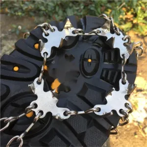Stainless Steel Micro Spike Crampons Ice Snow Grips 1 Pair Snow Walk Traction Cleats Ice Cleats Traction Anti-Slip Shoes Ice Gripper for Walking,Jogging, Climbing and Hiking(Medium)