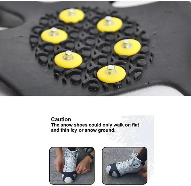 Stainless Steel Micro Spike Crampons Ice Snow Grips 1 Pair Snow Walk Traction Cleats Ice Cleats Traction Anti-Slip Shoes Ice Gripper for Walking,Jogging, Climbing and Hiking(Medium)