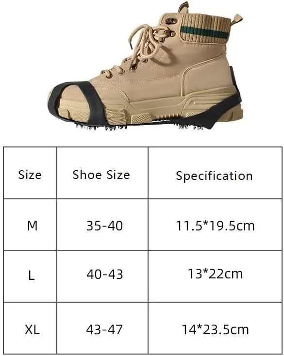 Stainless Steel Micro Spike Crampons Ice Snow Grips 1 Pair Snow Walk Traction Cleats Ice Cleats Traction Anti-Slip Shoes Ice Gripper for Walking,Jogging, Climbing and Hiking(X-Large)