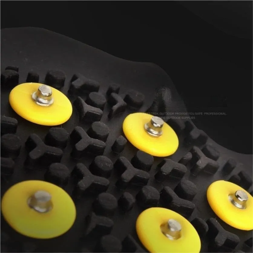 Stainless Steel Micro Spike Crampons Ice Snow Grips 1 Pair Snow Walk Traction Cleats Ice Cleats Traction Anti-Slip Shoes Ice Gripper for Walking,Jogging, Climbing and Hiking(X-Large)