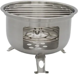 Stainless Steel Outdoor Cooking Stove Practical Backpacking Wood Burning Stove Efficient Rusts BBQ Grills
