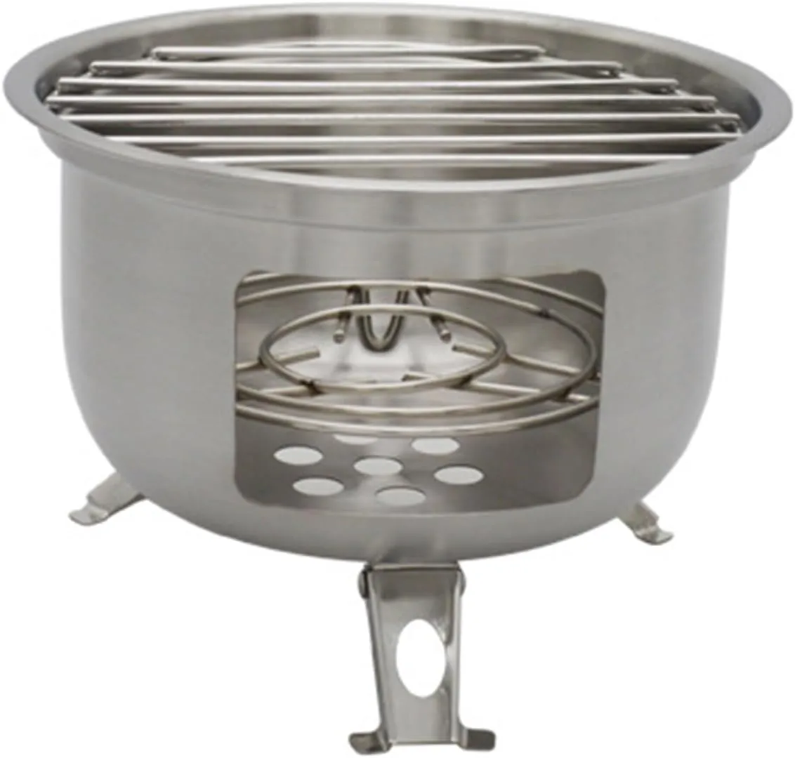 Stainless Steel Outdoor Cooking Stove Practical Backpacking Wood Burning Stove Efficient Rusts BBQ Grills