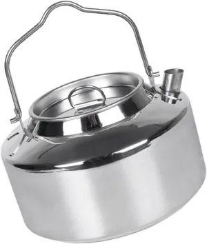Stainless Steel Portable Kettle Outdoor Camping Coffee Pot Tea Kettle Comfortable Handle Large Capacity Easy to Use