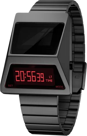 Stainless Steel Solar Unique Metal Watches, OLED Display Men's Digital Watches, Lift-to-Wake Screen