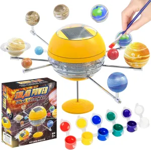 STEM Education Solar Power Solar System Kit Toys for Boys Age 8-12, DIY Educational Toy Science Kits for Kids, Building Experiment Planet Models, Birthday Gifts for 8 9 10 11 12 Years Old Girls Teens