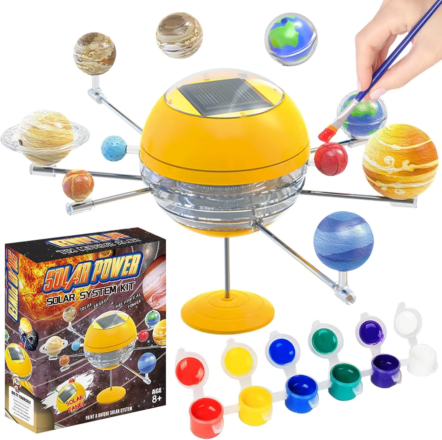 STEM Education Solar Power Solar System Kit Toys for Boys Age 8-12, DIY Educational Toy Science Kits for Kids, Building Experiment Planet Models, Birthday Gifts for 8 9 10 11 12 Years Old Girls Teens
