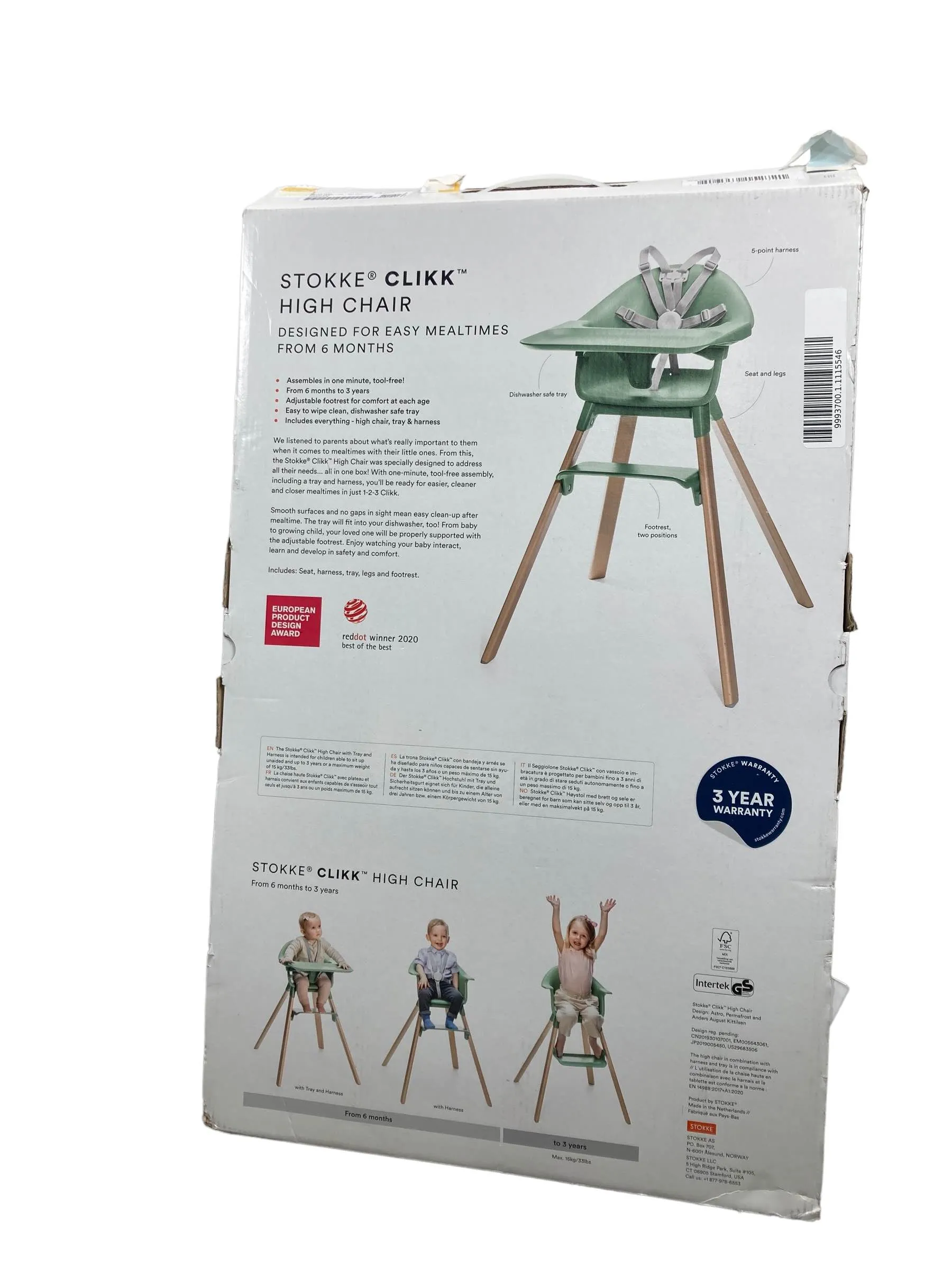Stokke Clikk High Chair, Fjord Blue