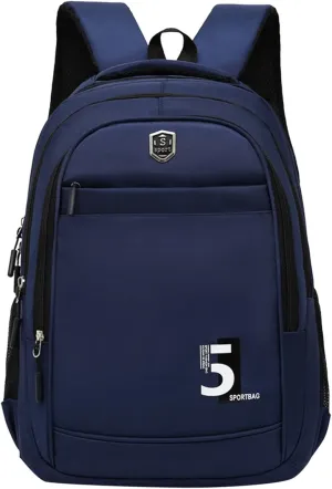 Student Backpack Fashionable New Pattern Simple Solid Color Comfortable Shoulder Strap Large Backpack (Blue, One Size)
