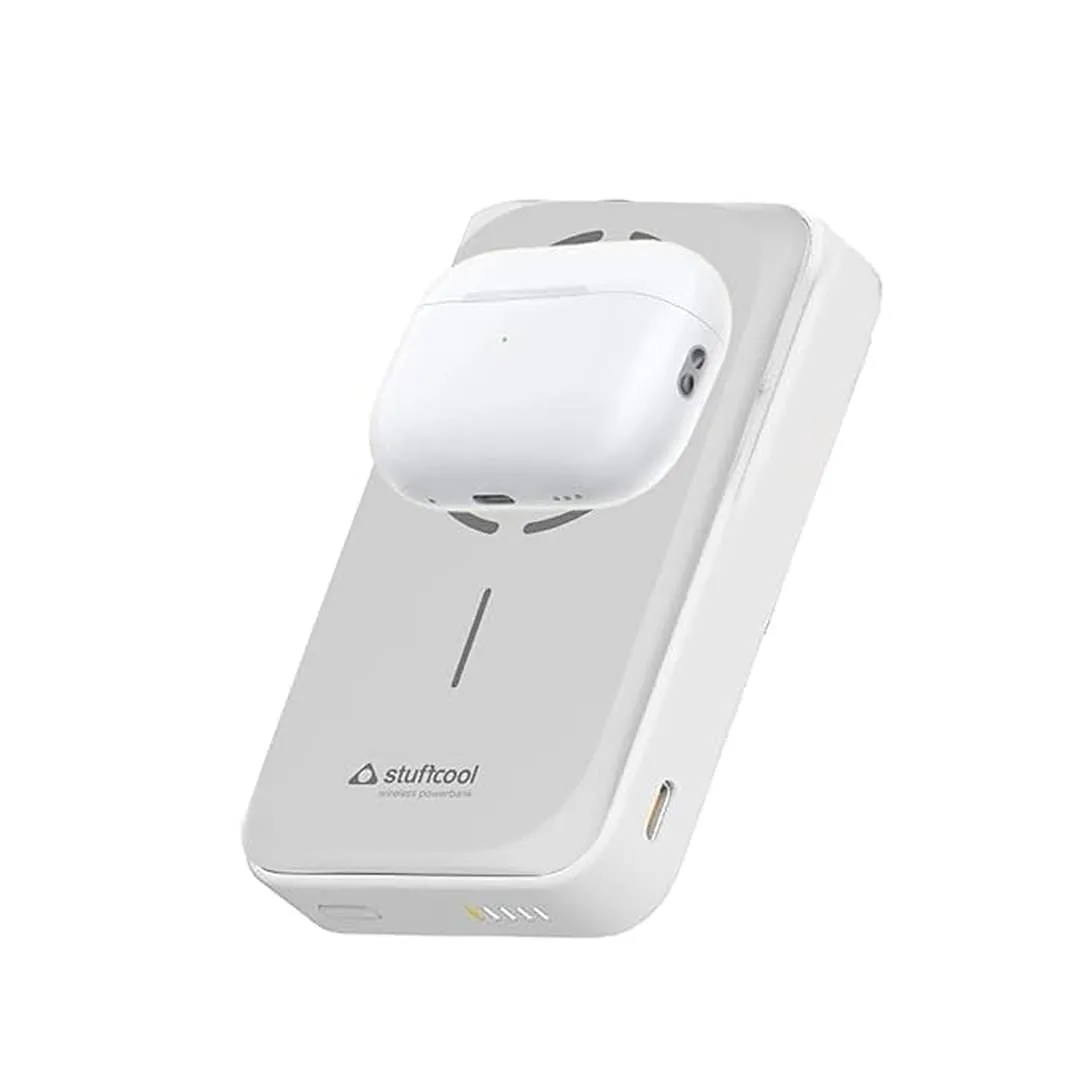 Stuffcool Click Duo 10000mAh Magnetic Wirelsss Powerbank (White)