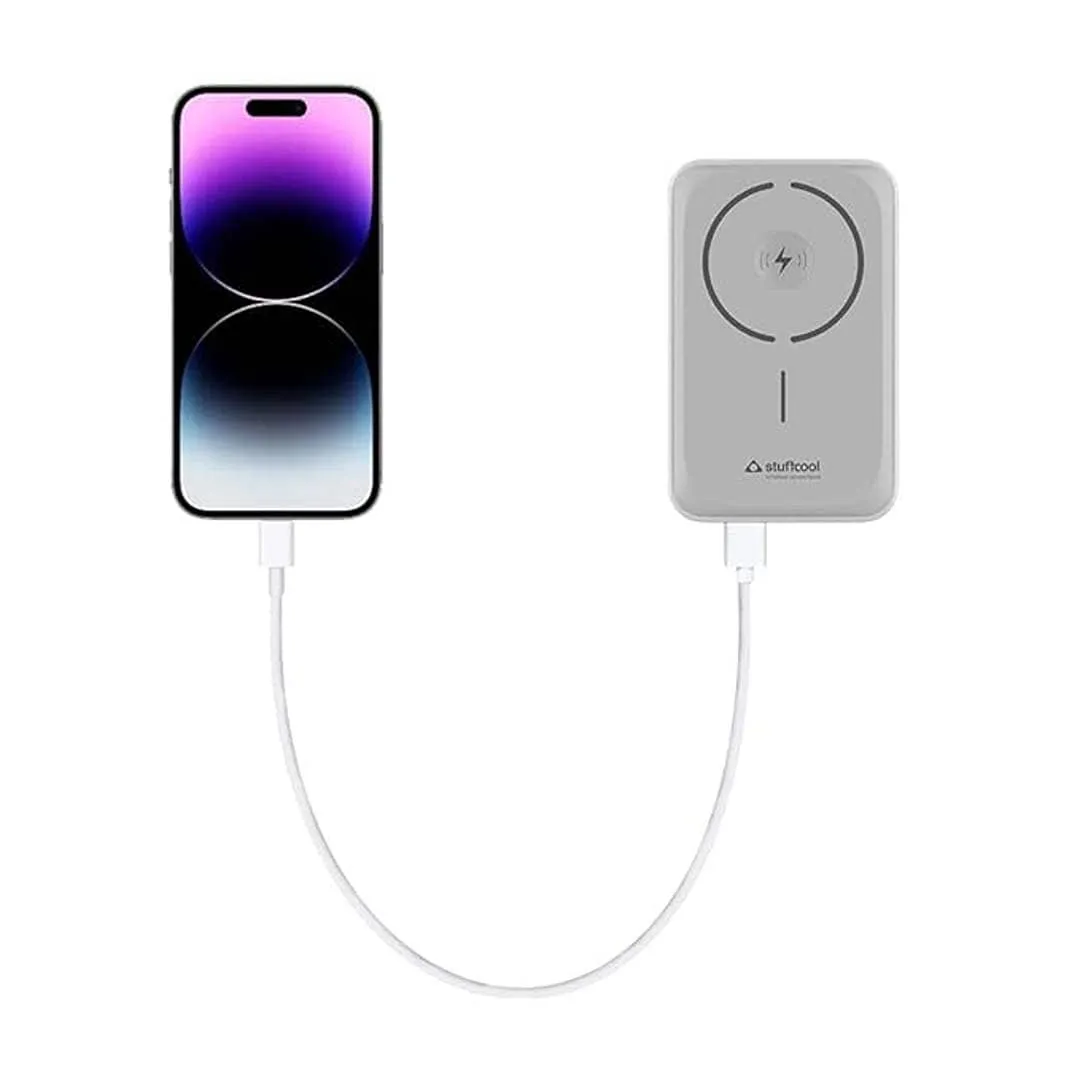 Stuffcool Click Duo 10000mAh Magnetic Wirelsss Powerbank (White)