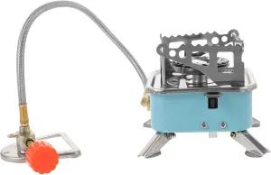 Sturdy Stainless Steel Portable Gas Stove for Camping Bbq Outdoor Easy Folding Design