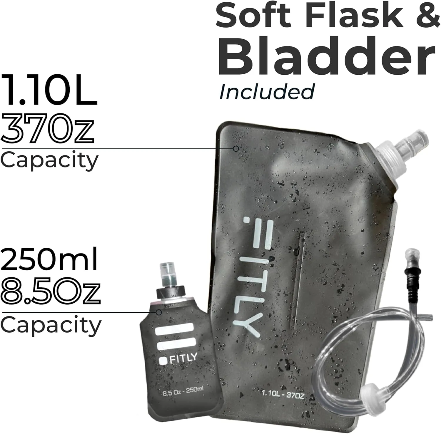 Sub180 Running Hydration Vest for Men & Women - Blue - Trail Running Vest with Water Bladder with 4 Pockets, 1L Bladder, 250ml Soft Flask - Anti-Sway Pack Gear - One Size