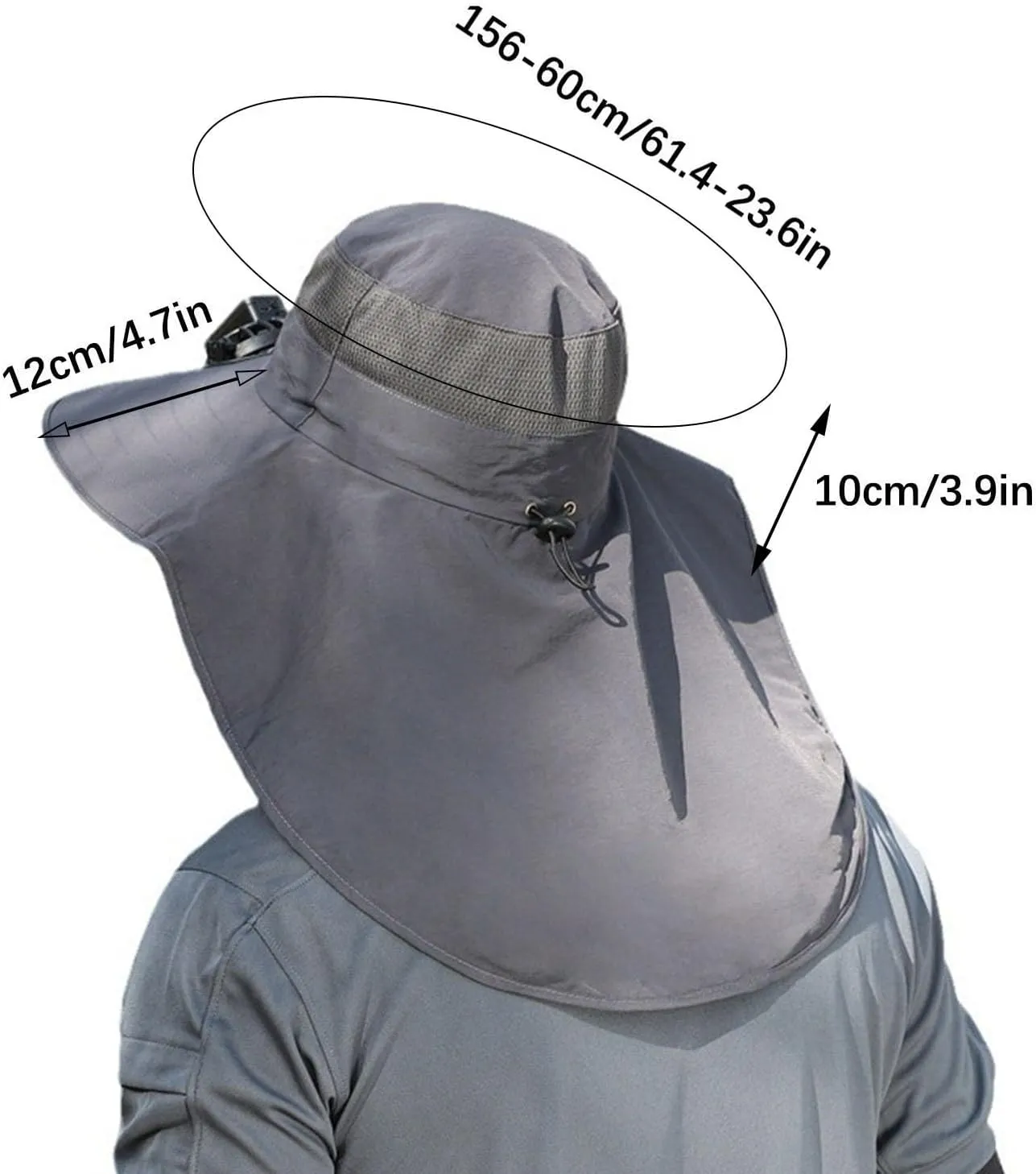 Sun Hat with 2 Solar Fan Outdoor Wide Brims Bucket Hat UPF 50  Sun Protection Fishing Beach Hat with Fan for Men Women
